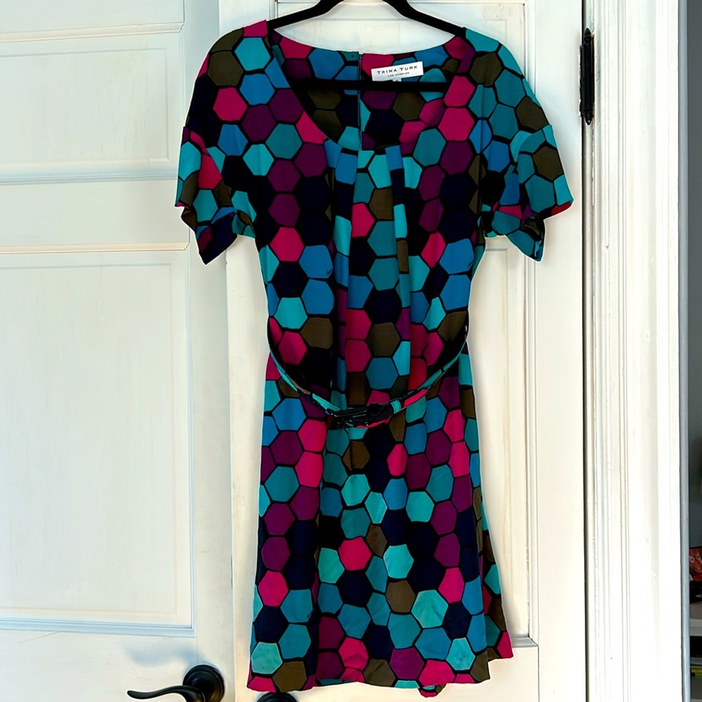 Trina Turk geometric silk dress
